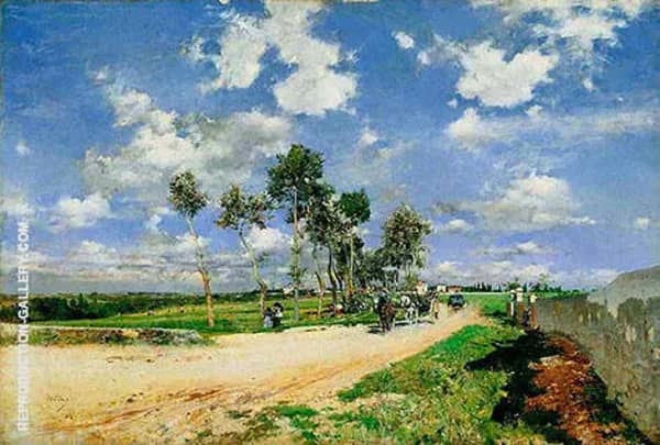 The Great Road in The Villas Combes 1873 | Oil Painting Reproduction