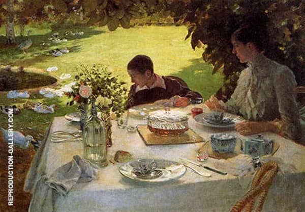 Breakfast in The Garden 1883 | Oil Painting Reproduction