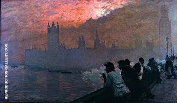 Westminster 1878 by Giuseppe De Nittis | Oil Painting Reproduction