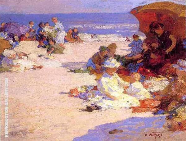 Picnickers on The Beach | Oil Painting Reproduction
