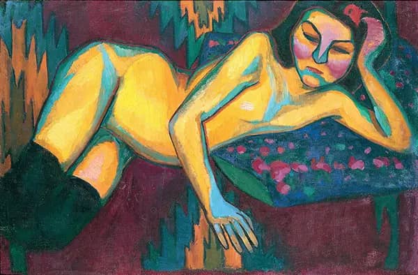Yellow Nude 1908 by Sonia Delaunay | Oil Painting Reproduction