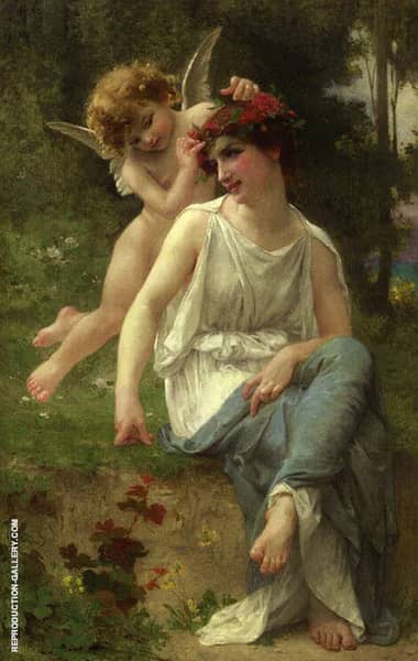 Cupid Adoring a Young Maiden | Oil Painting Reproduction