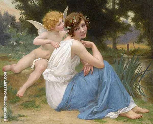 Cupid and Psyche by Guillaume Seignac | Oil Painting Reproduction