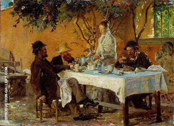 Breakfast in Sora 1880 by Peder Severin Kroyer | Oil Painting Reproduction