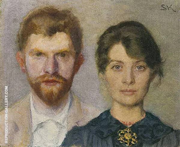 Double Portrait of Marie and Peder Kroyer 1890 | Oil Painting Reproduction