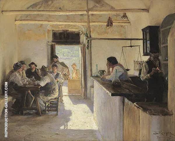 Osteria in Ravello 1890 | Oil Painting Reproduction