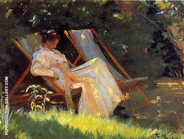 Skagen Garden Chairs by Peder Severin Kroyer | Oil Painting Reproduction