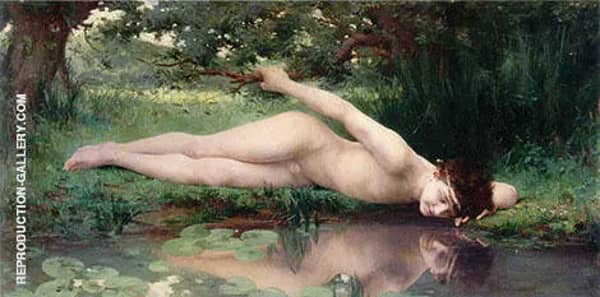 Narcissus 1890 by Jules-Cyrille Cave | Oil Painting Reproduction