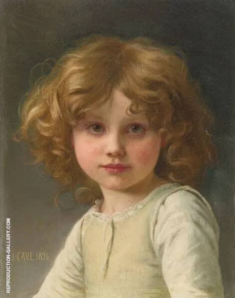 Portrait of a Girl with Curly Hair 1896 | Oil Painting Reproduction