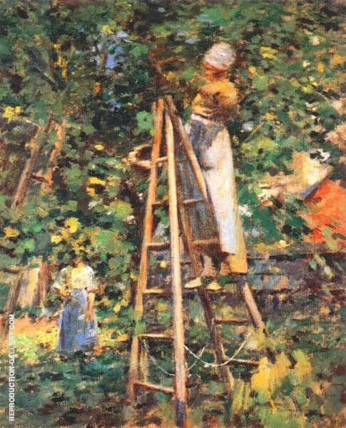 Gathering Plums 1891 by Theodore Robinson | Oil Painting Reproduction