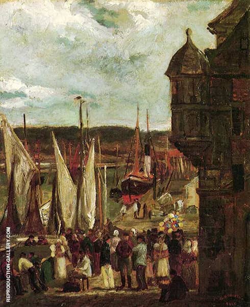 Harbor Scene c1876 by Theodore Robinson | Oil Painting Reproduction