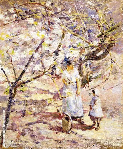 In The Orchard 1891 by Theodore Robinson | Oil Painting Reproduction
