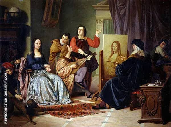 Painting The Mona Lisa Cesare Maccari | Oil Painting Reproduction