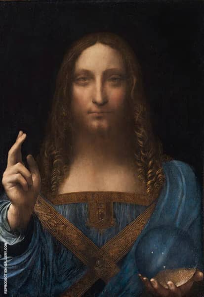 Salvator Mundi 1490 by Leonardo da Vinci | Oil Painting Reproduction