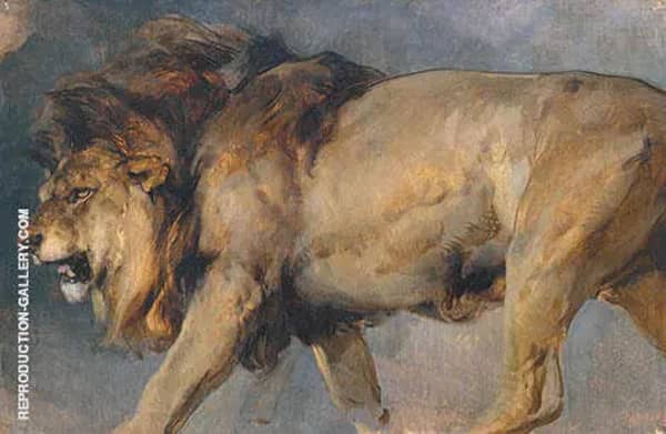 Study of Lion 1862 by Edwin Henry Landseer | Oil Painting Reproduction