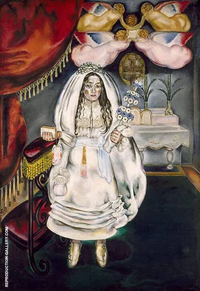 Girl at Her First Communion 1914 | Oil Painting Reproduction