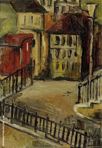 Blick Auf Einen Hinterhof by Alice Bailly | Oil Painting Reproduction