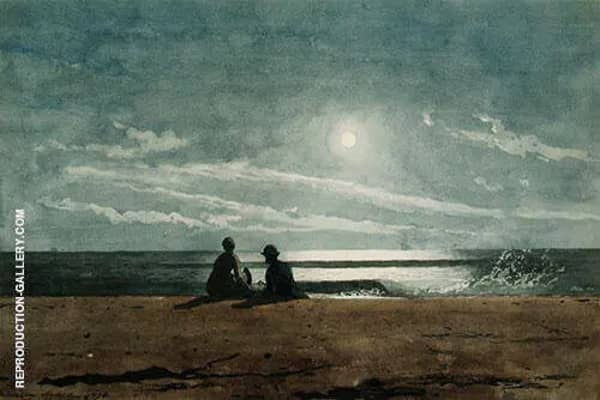 Moonlight 1874 by Winslow Homer | Oil Painting Reproduction