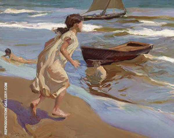 The Bathing Hour 1917 by Joaquin Sorolla | Oil Painting Reproduction