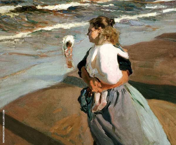The Little Granddaugher by Joaquin Sorolla | Oil Painting Reproduction
