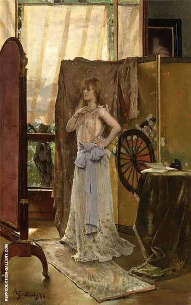 L'Etude du Role 1888 by Alfred Stevens | Oil Painting Reproduction