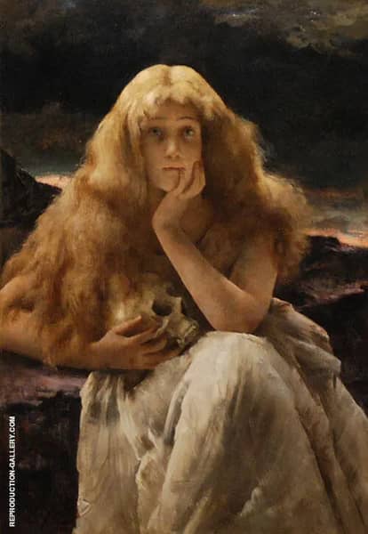 Maria Magdalena 1887 by Alfred Stevens | Oil Painting Reproduction