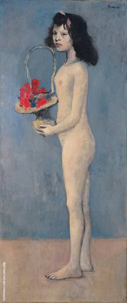 Girl with Flower Basket by Pablo Picasso | Oil Painting Reproduction