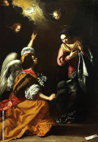 Annunciation by Artemisia Gentileschi | Oil Painting Reproduction