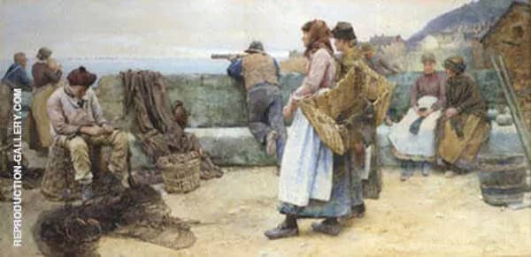Departure of The Fleet 1896 by Walter Langley | Oil Painting Reproduction