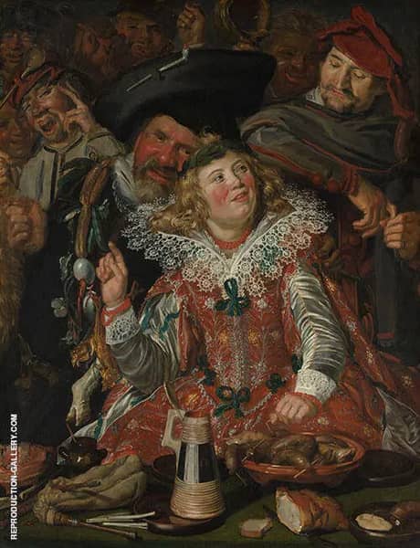 Shrovetide Revellers 1615 by Frans Hals | Oil Painting Reproduction