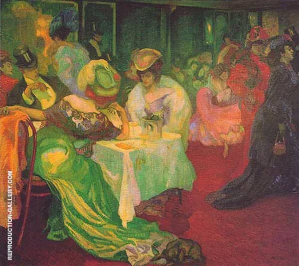 Night Cafe II 1905 by Axel Torneman | Oil Painting Reproduction