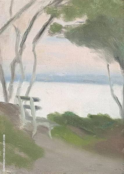 Quiet Spot 1927 by Clarice Beckett | Oil Painting Reproduction