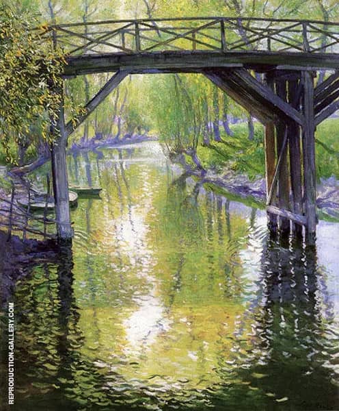 The Old Bridge France 1910 by Guy Rose | Oil Painting Reproduction