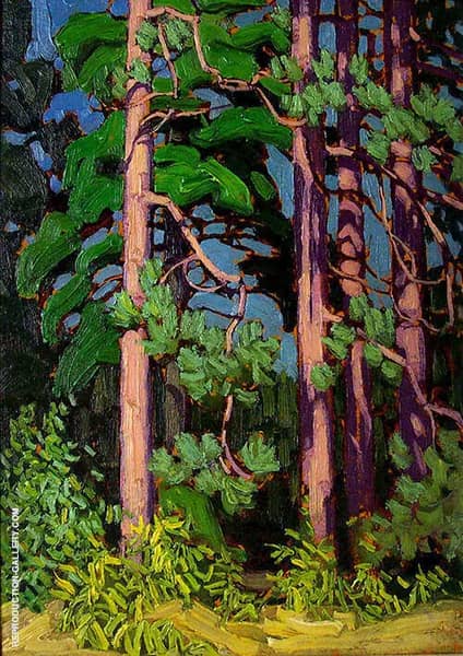 Trees 1916 by Lawren Harris | Oil Painting Reproduction