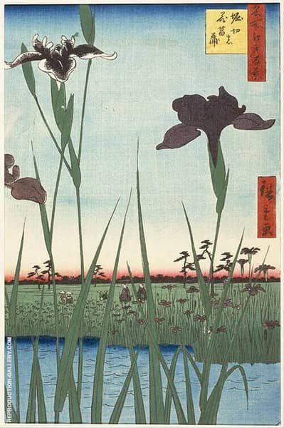 Horikiri Iris Garden by Hiroshige | Oil Painting Reproduction