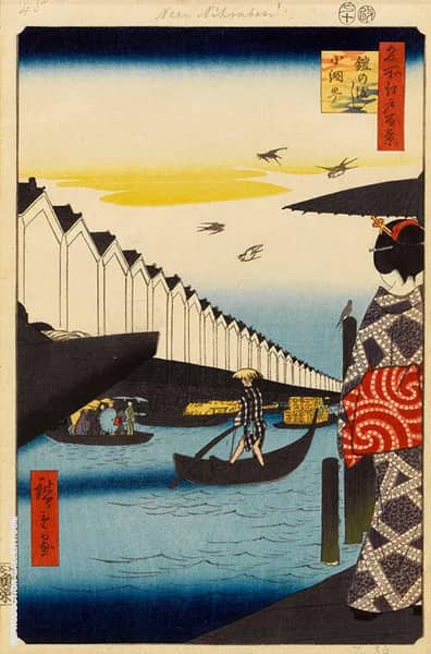 Yoroi Ferry Koami Cho by Hiroshige | Oil Painting Reproduction