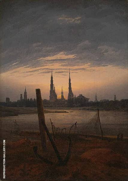 City at Moonrise 1817 | Oil Painting Reproduction