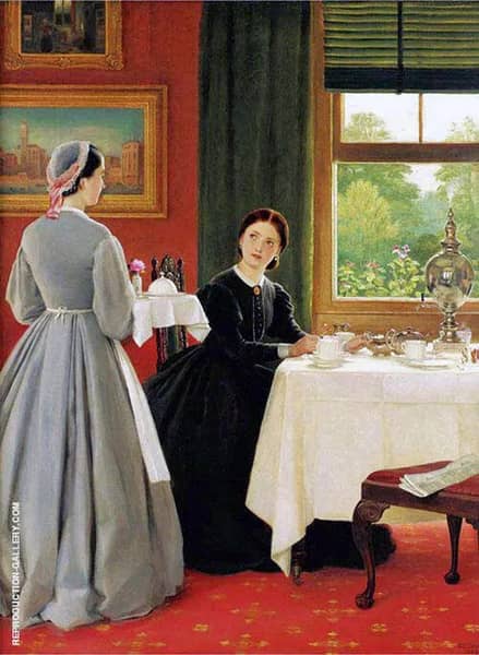 Afternoon Tea 1865 by George Dunlop Leslie | Oil Painting Reproduction