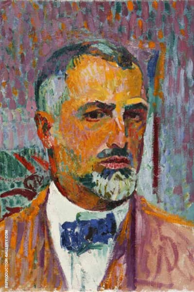 Self-Portrait 1920 by Cuno Amiet | Oil Painting Reproduction