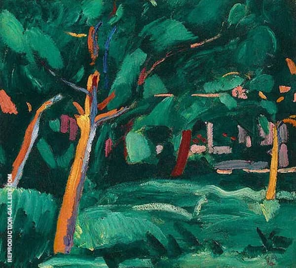 Under Trees 1914 by Cuno Amiet | Oil Painting Reproduction