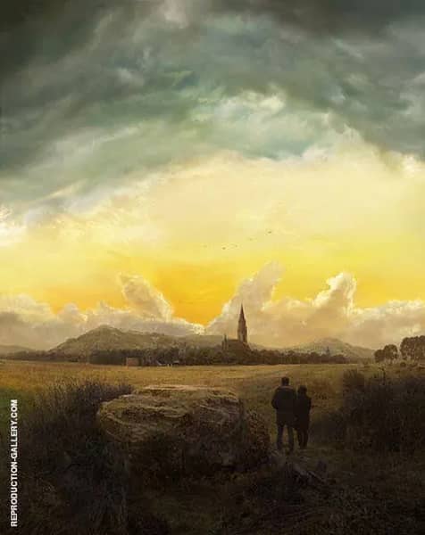 Neubrandenburg in The Morning Mist 1816 | Oil Painting Reproduction