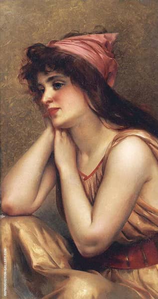 A Moments Pause by Luis Ricardo Falero | Oil Painting Reproduction