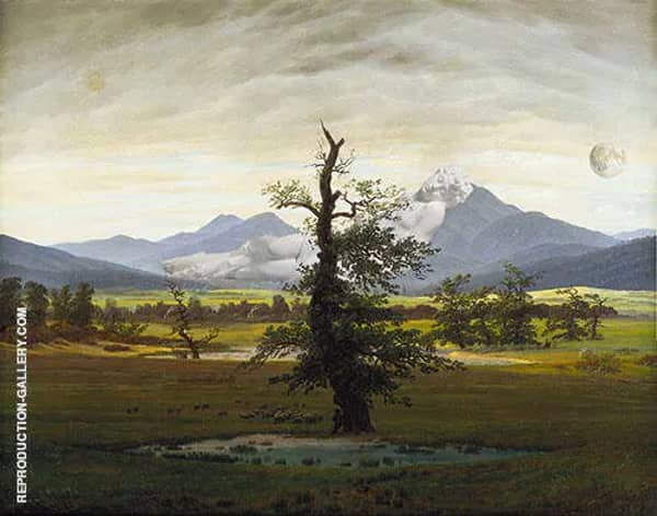 The Lonely Tree by Caspar David Friedrich | Oil Painting Reproduction