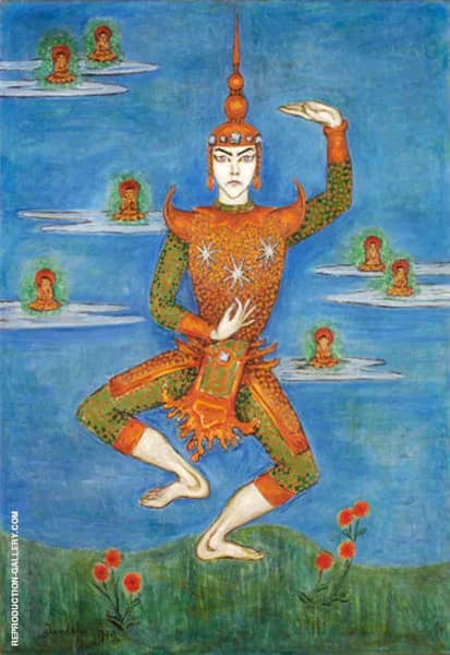 The Siamese Dance 1921 by Nils Dardel | Oil Painting Reproduction