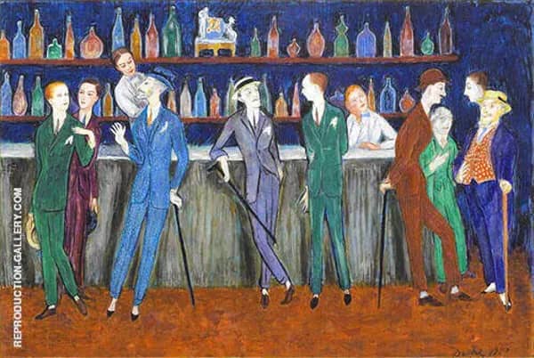 The Bar 1920 by Nils Dardel | Oil Painting Reproduction