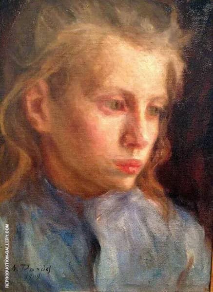 Farm Girl 1909 by Nils Dardel | Oil Painting Reproduction