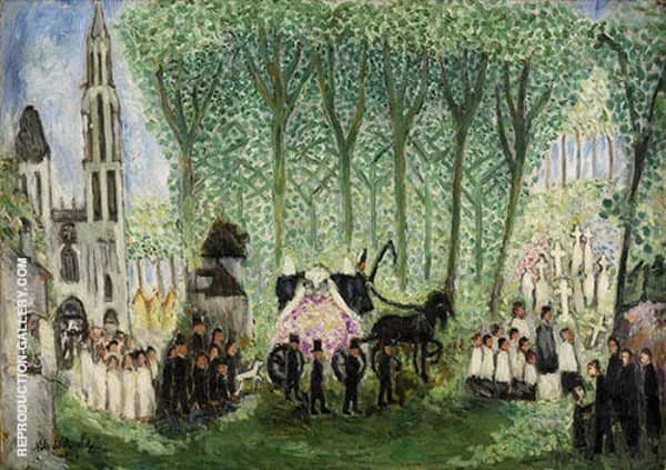 Burial in Senlis 1913 by Nils Dardel | Oil Painting Reproduction