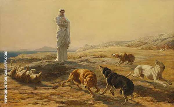 Pallas Athena and the Herdsman's Dogs | Oil Painting Reproduction