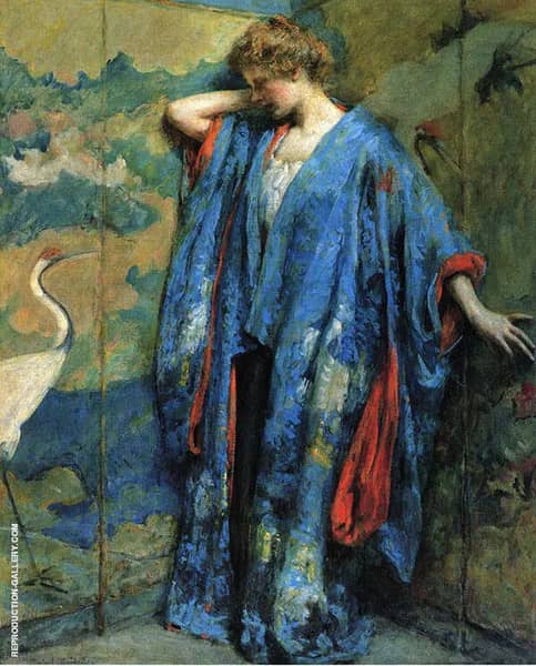 Blue And Yellow by Robert Lewis Reid | Oil Painting Reproduction