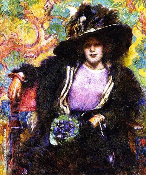 The Furs 1911 by Robert Lewis Reid | Oil Painting Reproduction